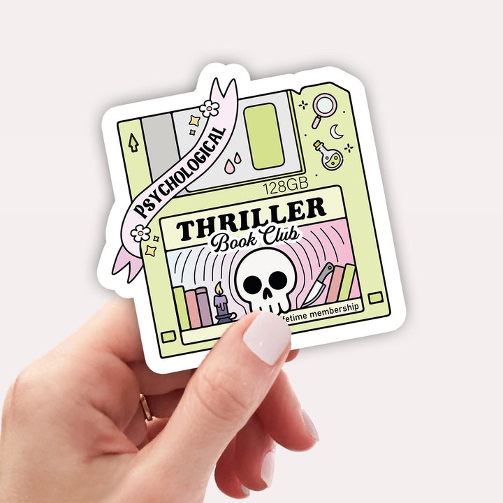 Thriller Book Club Sticker, Thriller Girlie, Kindle Accessories Bookish Kindle Gifts D3F