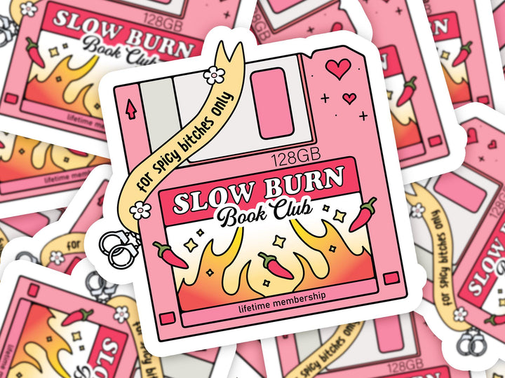 Slow Burn Book Club Sticker, Romance Girlie, Kindle Accessories Bookish Kindle Gifts 2DE
