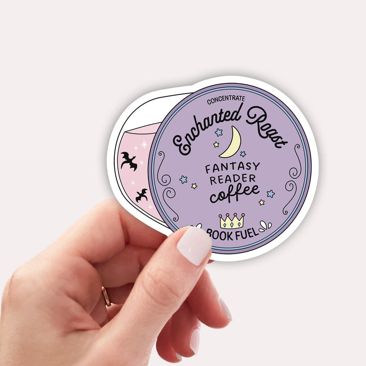 Fantasy Reader Coffee Sticker, Romantasy Girlie, Kindle Accessories Bookish Kindle Gifts FD34S