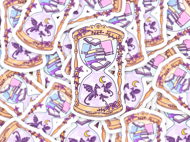 Purple Dragon Fantasy Ticket Sticker, Romantasy Girlie, Kindle Accessories Bookish Kindle Gifts DH3