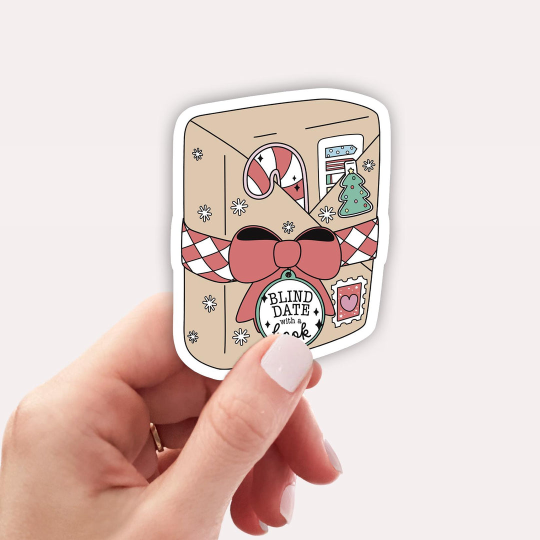 Blind Date with a Book Sticker, Christmas Bookish Gift, Kindle Accessories, Book Lover