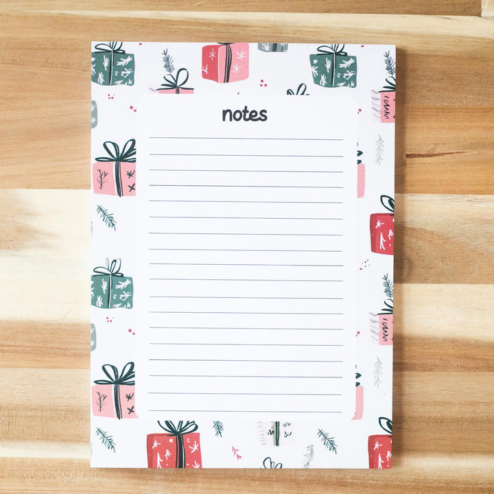 Christmas Gifts Notepad 5"x7", Christmas Memo Pad Stationery Addict Stocking Stuffer