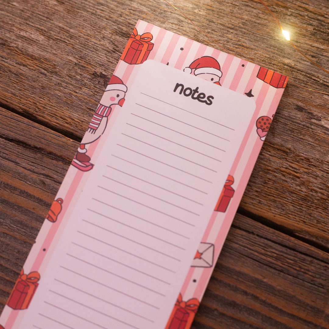 Christmas Silly Goose Notepad 3.5"x7", Christmas Memo Pad Stationery Lover Gift Stocking Stuffer