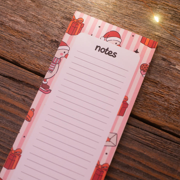 Christmas Silly Goose Notepad 3.5"x7", Christmas Memo Pad Stationery Lover Gift Stocking Stuffer