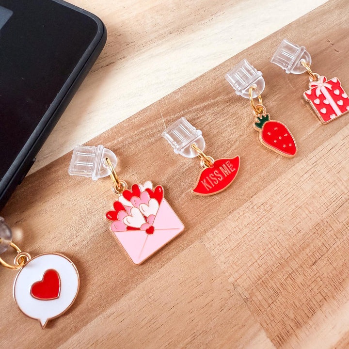 5 Piece Romantasy Kindle Charm Bundle, Dust Plug Charm for Kindle E-reader iPhone iPad, Book Lover Gift, Kindle Accessories USB C Port