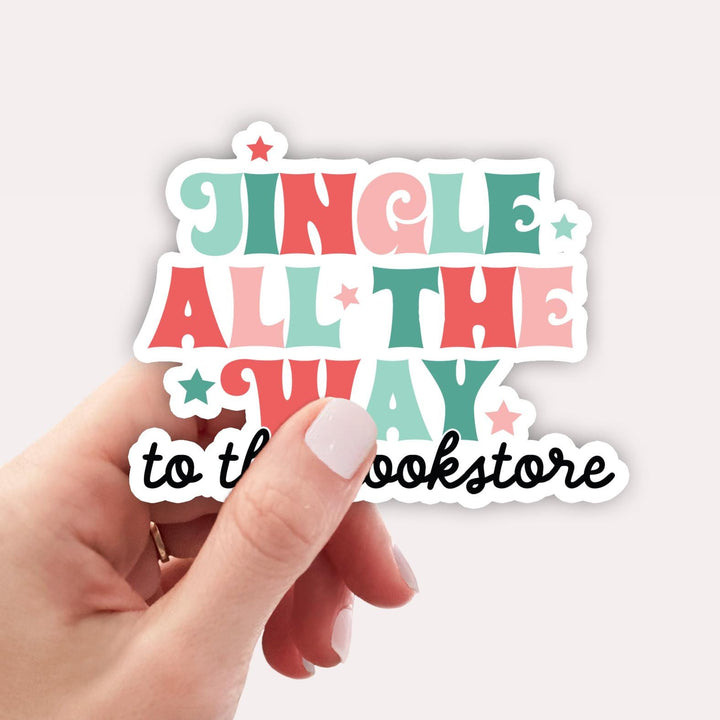 Christmas Bookstore Sticker, Kindle Christmas Sticker, Bookish Christmas Gifts JATW22