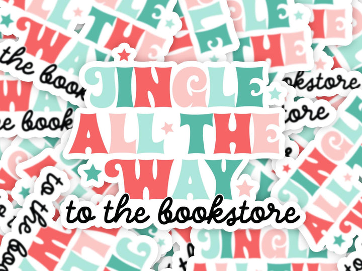 Christmas Bookstore Sticker, Kindle Christmas Sticker, Bookish Christmas Gifts JATW22