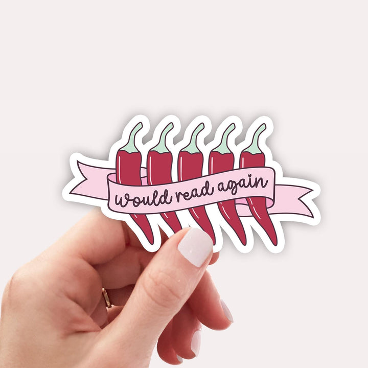 Would Read Again Sticker, Smut Sticker, Spicy Romance Kindle Accessories Bookish Kindle Gifts RTH3
