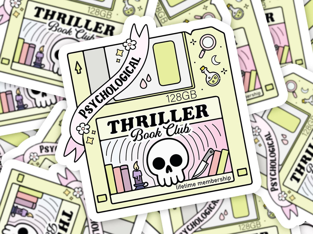 Thriller Book Club Sticker, Thriller Girlie, Kindle Accessories Bookish Kindle Gifts D3F
