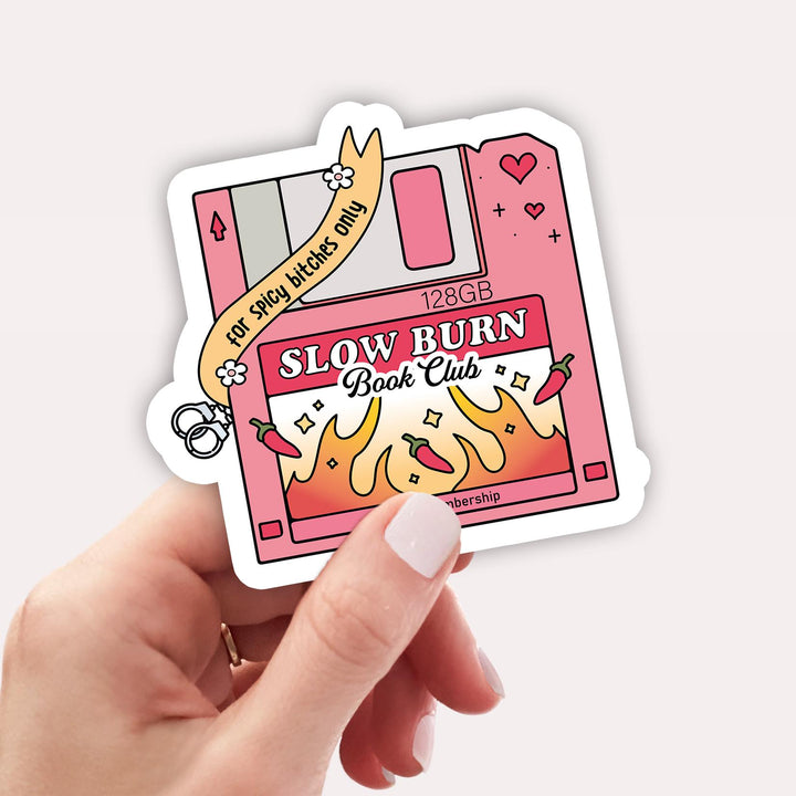 Slow Burn Book Club Sticker, Romance Girlie, Kindle Accessories Bookish Kindle Gifts 2DE