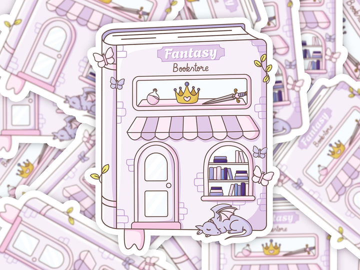 Fantasy Bookstore Sticker, Romantasy Girlie, Kindle Accessories Bookish Kindle Gifts EFDJ2
