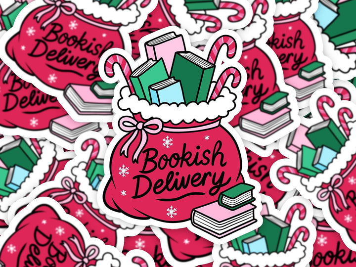 Christmas Bookstore Sticker, Bookish Kindle Decal