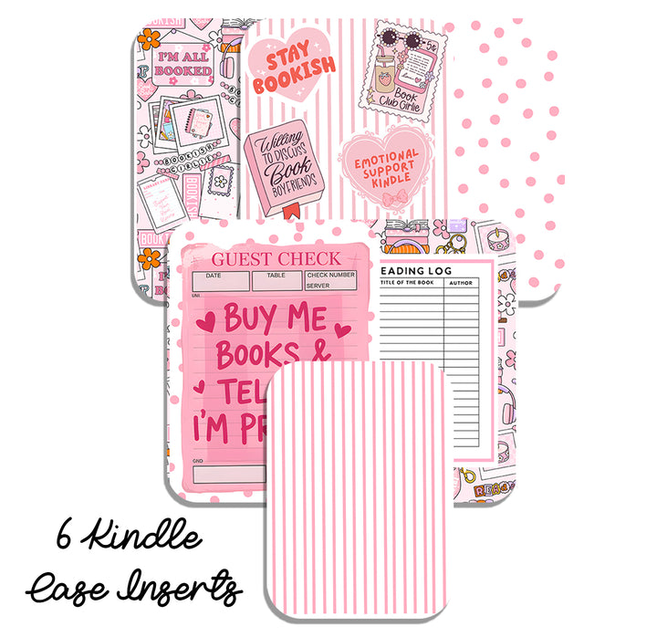 Kindle Accessory Bundle with 6 Inserts, 1 Charm and 20 Stickers