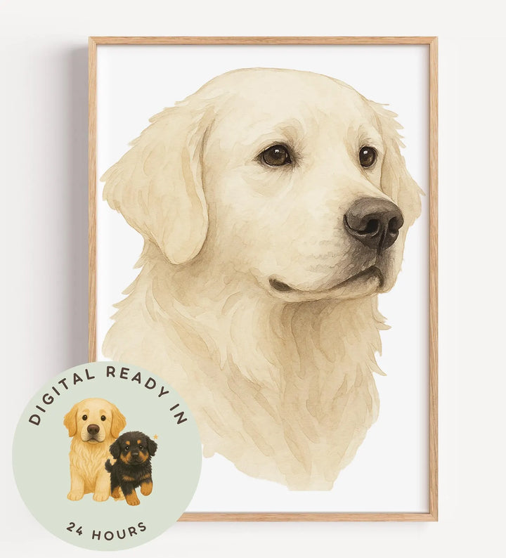 Personalized Dog Portrait, Watercolor